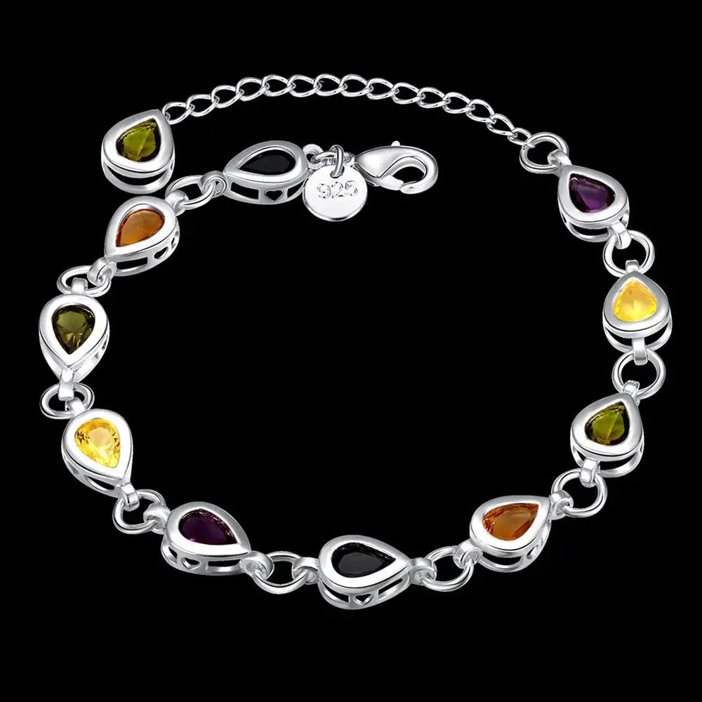 925 Sterling Silver Twisted Rope Bracelets Fashion Silver Jewelry