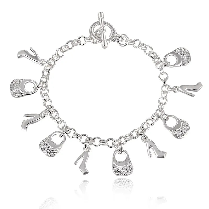 925 Sterling Silver Twisted Rope Bracelets Fashion Silver Jewelry