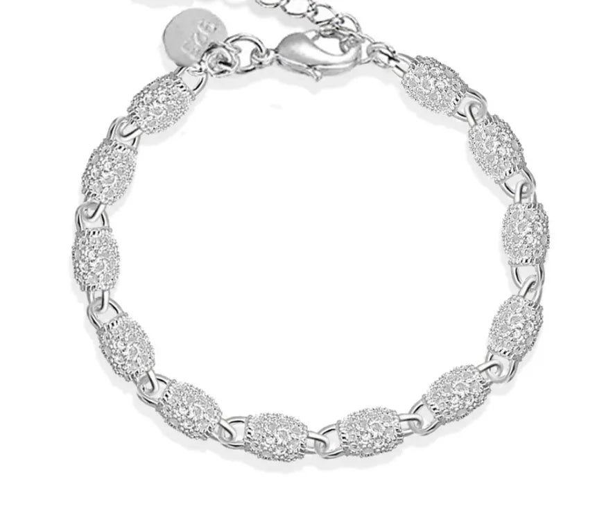 925 Sterling Silver Twisted Rope Bracelets Fashion Silver Jewelry