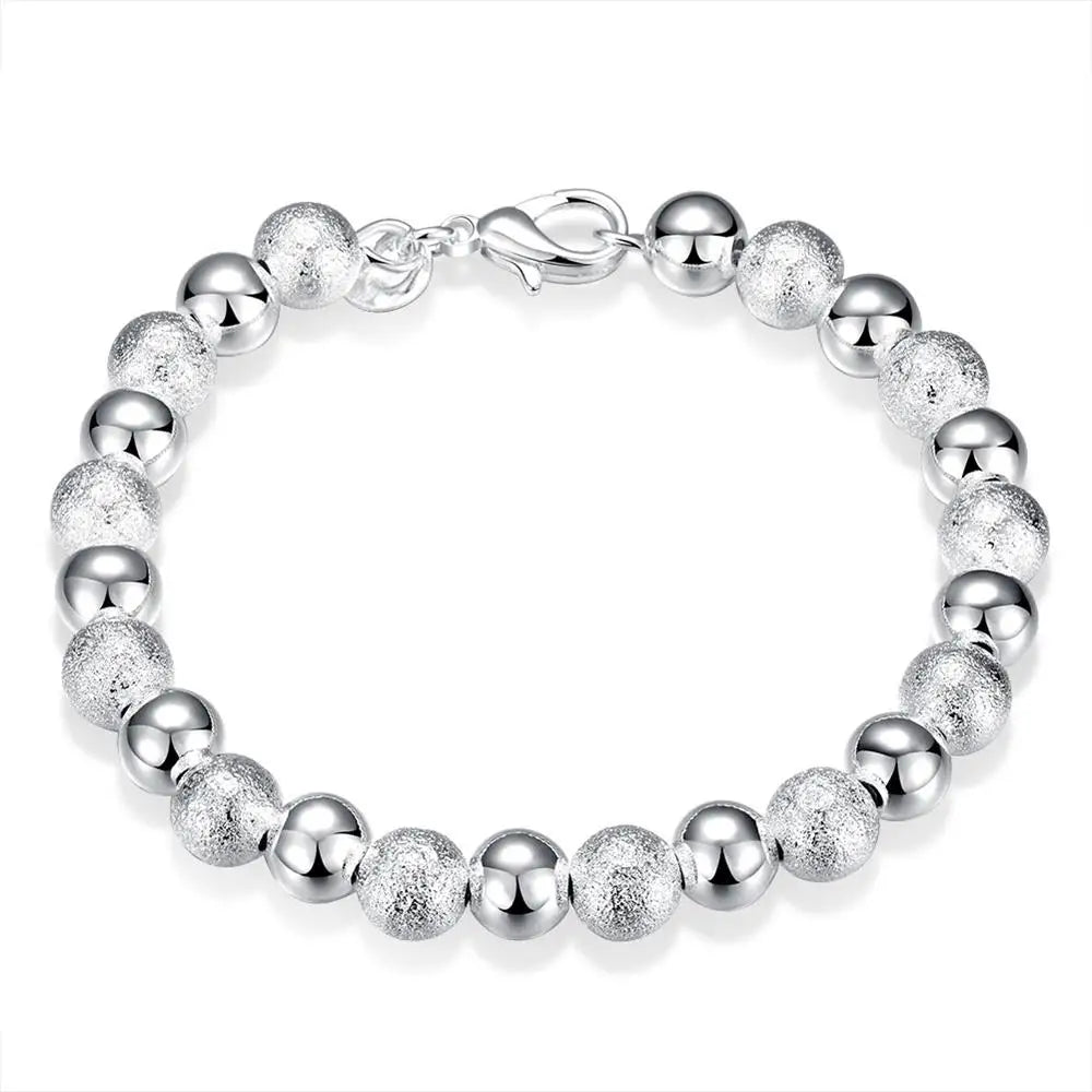 925 Sterling Silver Twisted Rope Bracelets Fashion Silver Jewelry