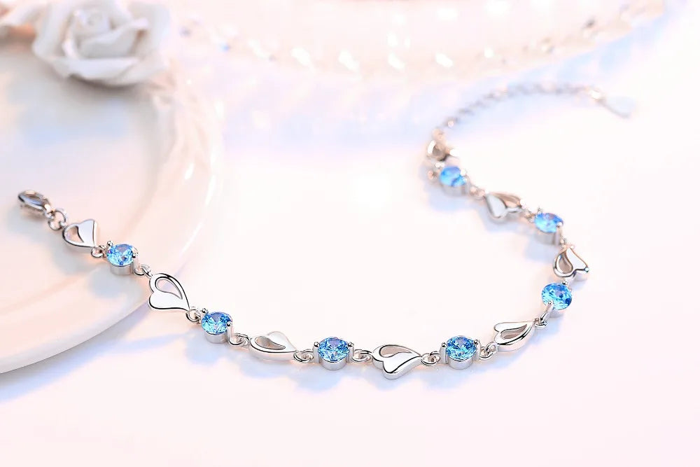 925 Sterling Silver Twisted Rope Bracelets Fashion Silver Jewelry