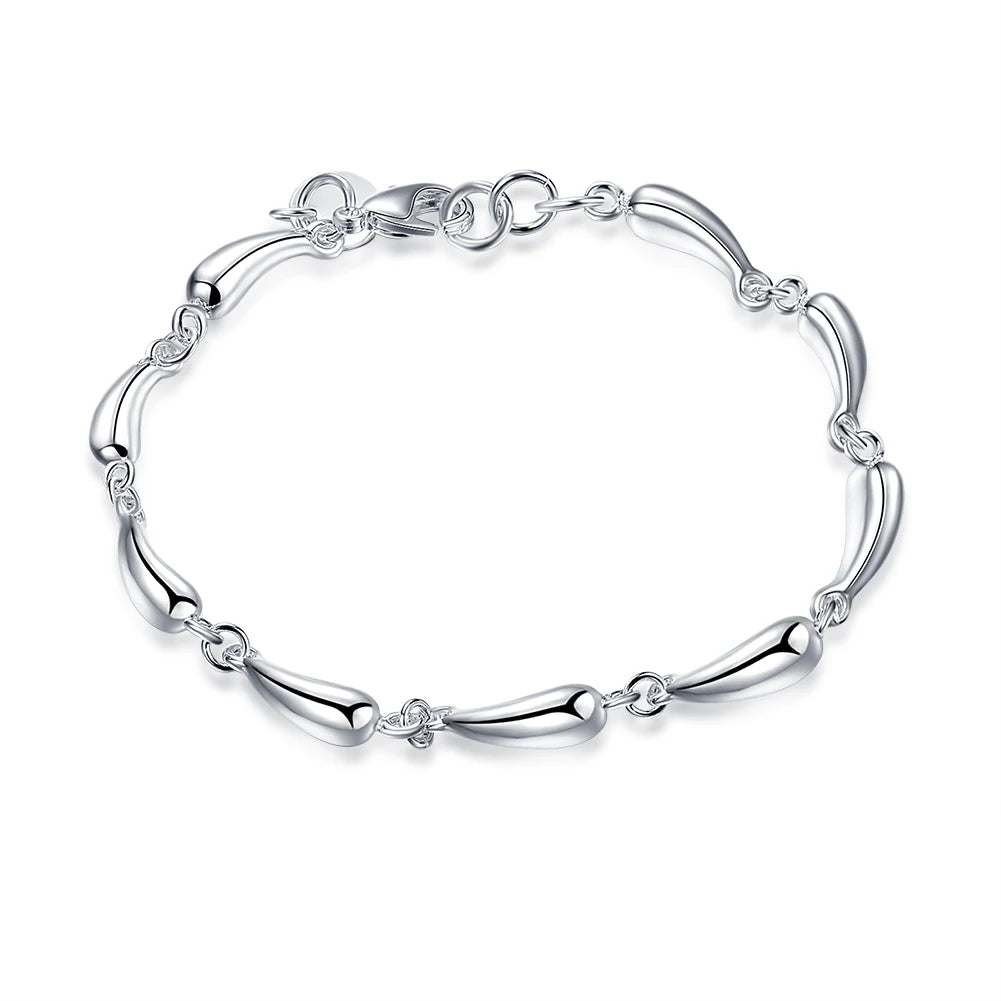 925 Sterling Silver Twisted Rope Bracelets Fashion Silver Jewelry
