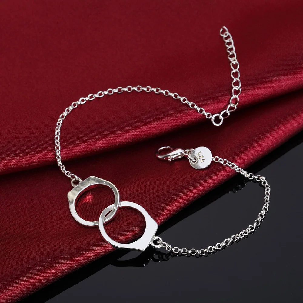 925 Sterling Silver Twisted Rope Bracelets Fashion Silver Jewelry