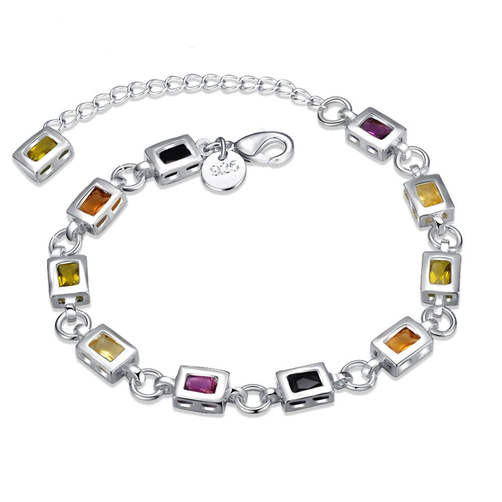 925 Sterling Silver Twisted Rope Bracelets Fashion Silver Jewelry