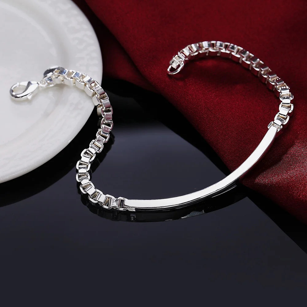 925 Sterling Silver Twisted Rope Bracelets Fashion Silver Jewelry
