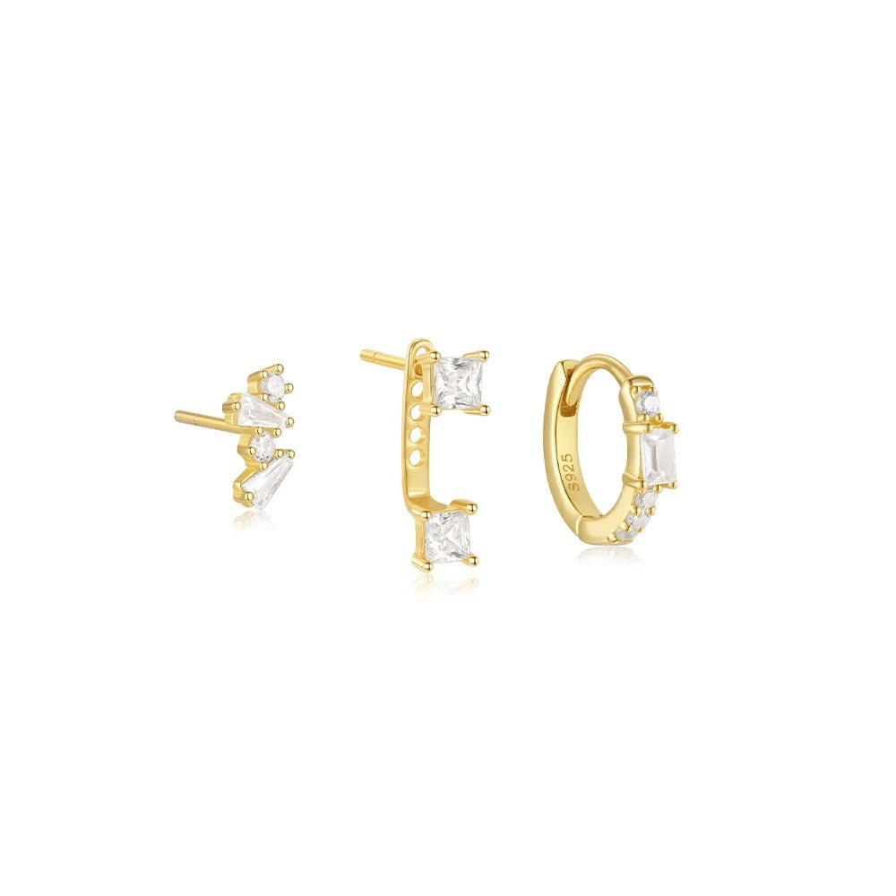 3PCS Earring Floral Set Stud Earrings For Women