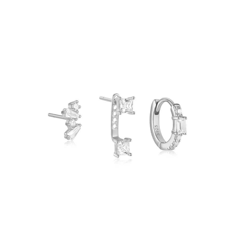 3PCS Earring Floral Set Stud Earrings For Women
