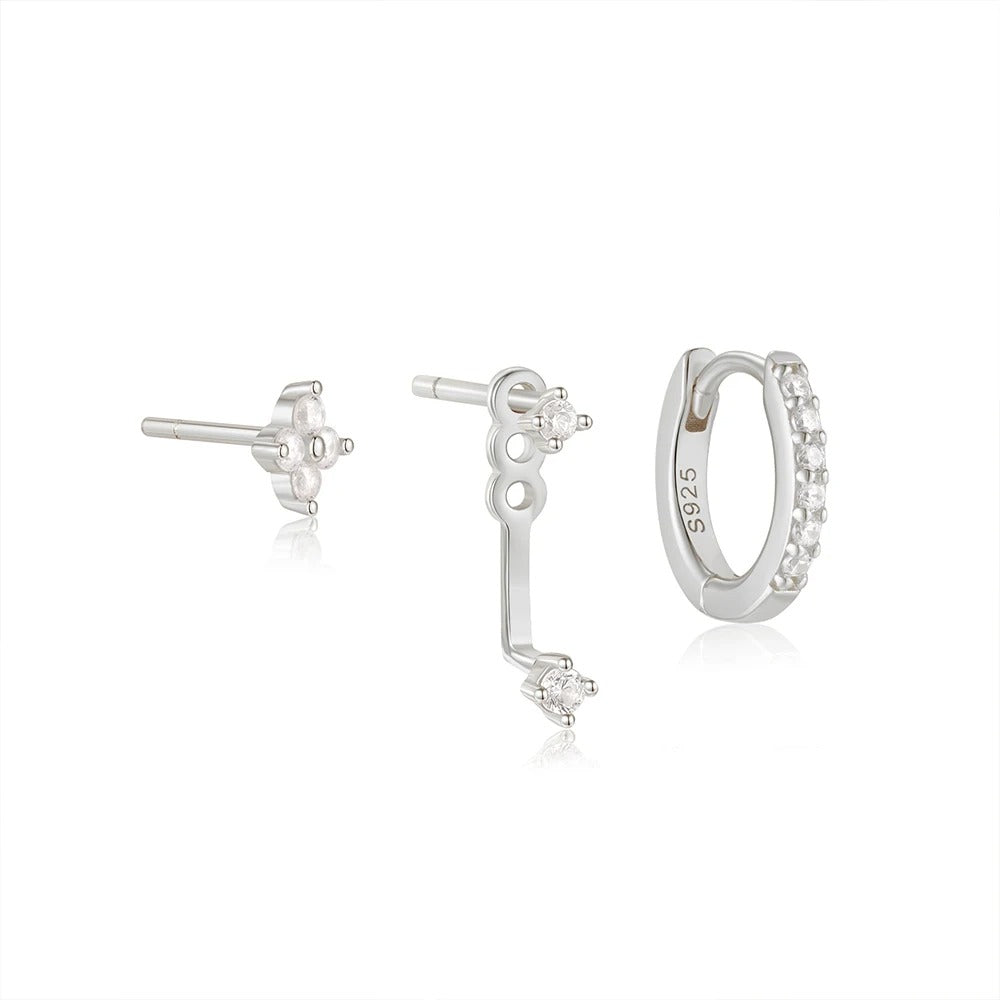 3PCS Earring Floral Set Stud Earrings For Women