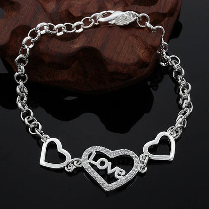 925 Sterling Silver Twisted Rope Bracelets Fashion Silver Jewelry