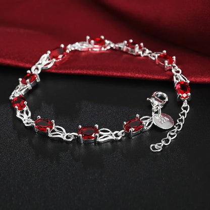 925 Sterling Silver Twisted Rope Bracelets Fashion Silver Jewelry