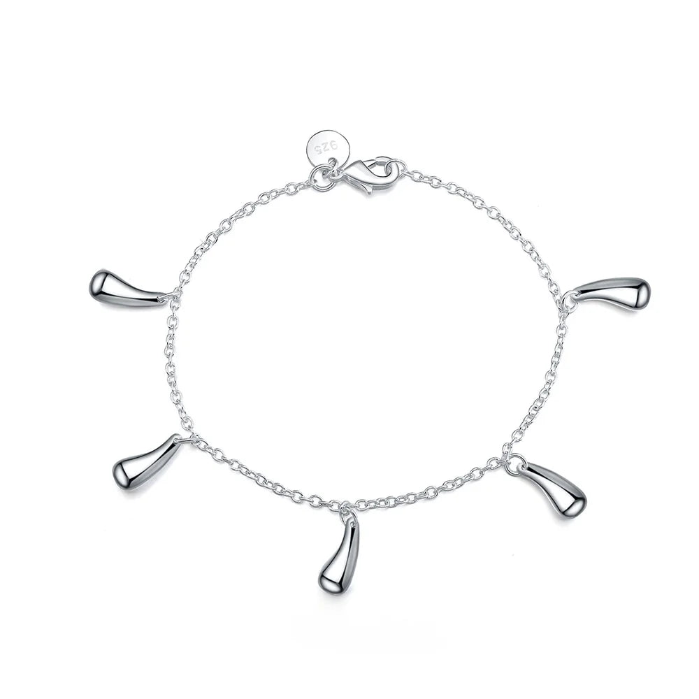 925 Sterling Silver Twisted Rope Bracelets Fashion Silver Jewelry