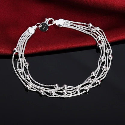 925 Sterling Silver Twisted Rope Bracelets Fashion Silver Jewelry
