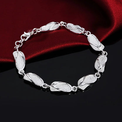925 Sterling Silver Twisted Rope Bracelets Fashion Silver Jewelry