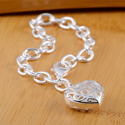 925 Sterling Silver Twisted Rope Bracelets Fashion Silver Jewelry