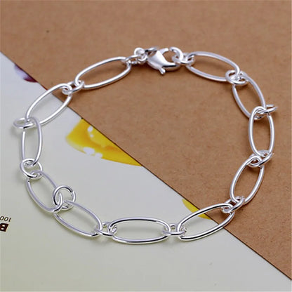 925 Sterling Silver Twisted Rope Bracelets Fashion Silver Jewelry