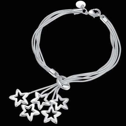 925 Sterling Silver Twisted Rope Bracelets Fashion Silver Jewelry